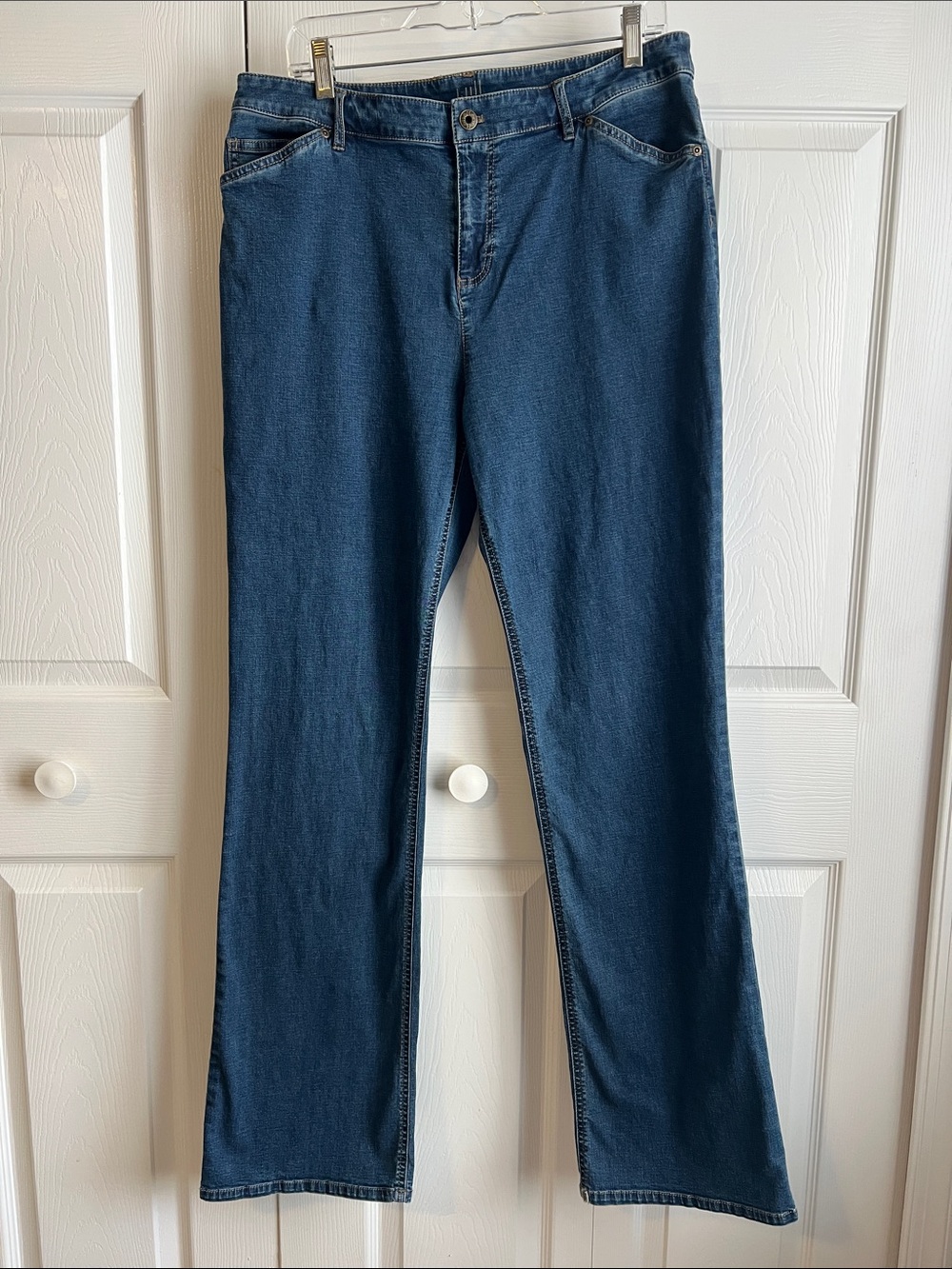 J. Jill Tried & True Fit Boot Leg  High-rise Jeans in Med Deep Blue Sz 14 T